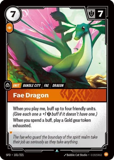 Fae Dragon Spiritforged Riftbound card
