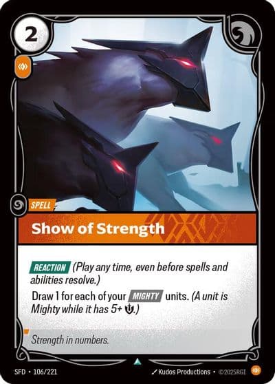 Show of Strength Spiritforged Riftbound card