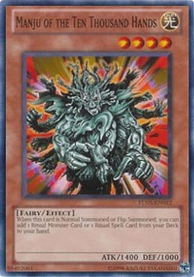 Manju of the Ten Thousand Hands Turbo Pack: Booster Five Yu-Gi-Oh! card