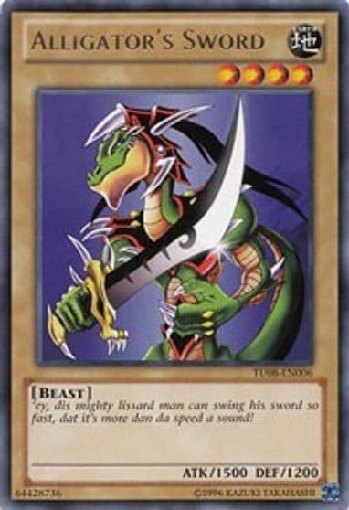 Alligators Sword Turbo Pack: Booster Eight Yu-Gi-Oh! card