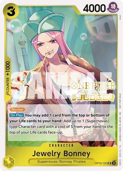 Jewelry Bonney Judge Pack Vol 7 One Piece Promotion Cards One Piece card