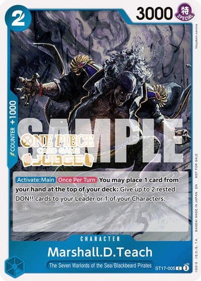 MarshallDTeach Judge Pack Vol 7 One Piece Promotion Cards One Piece card
