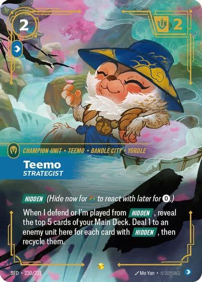 Teemo Strategist Overnumbered Spiritforged Riftbound card