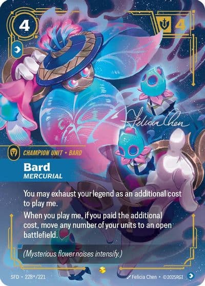 Bard Mercurial Signature Spiritforged Riftbound card