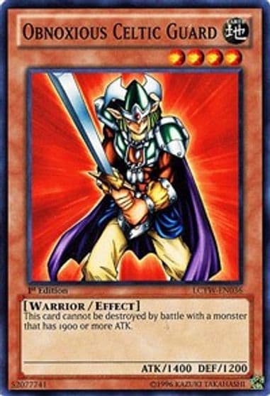 Obnoxious Celtic Guard Legendary Collection 3: Yugi's World Yu-Gi-Oh! card