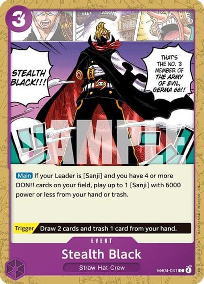 Stealth Black The Azure Sea's Seven One Piece card