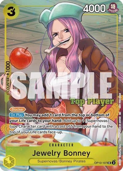 Jewelry Bonney CS 25 26 Top Player Pack Vol 2 One Piece Promotion Cards One Piece card
