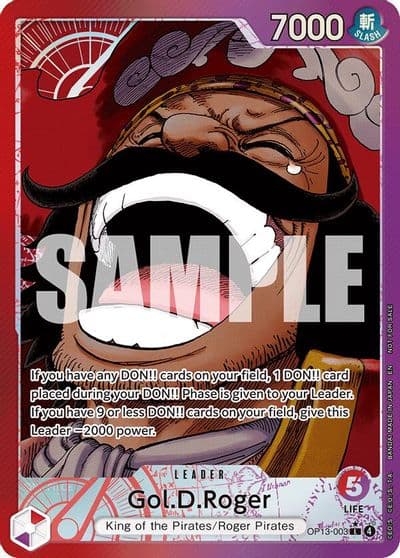 GolDRoger Jumbo One Piece Promotion Cards One Piece card