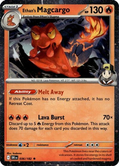 Ethan's Magcargo (Cosmo Holo) Miscellaneous Cards & Products Pokemon card