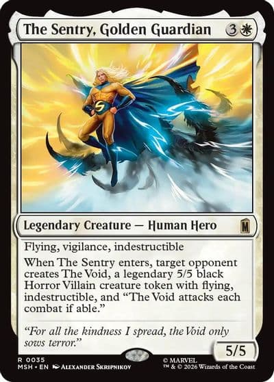 The Sentry Golden Guardian Marvel Super Heroes Magic card