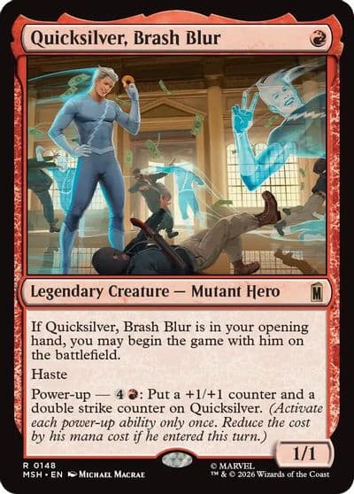 Quicksilver Brash Blur Marvel Super Heroes Magic card