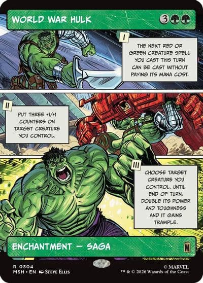 World War Hulk Borderless Marvel Super Heroes Magic card