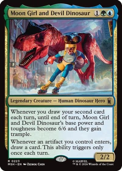 Moon Girl and Devil Dinosaur Marvel Super Heroes Magic card