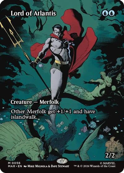 Lord of Atlantis Borderless Marvel Universe Eternal-Legal Magic card