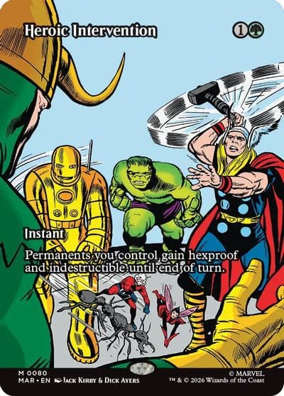 Heroic Intervention 0080 Borderless Marvel Universe Eternal-Legal Magic card