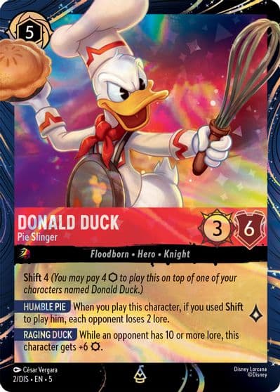 Donald Duck Pie Slinger Disney Lorcana Promo Cards Lorcana card