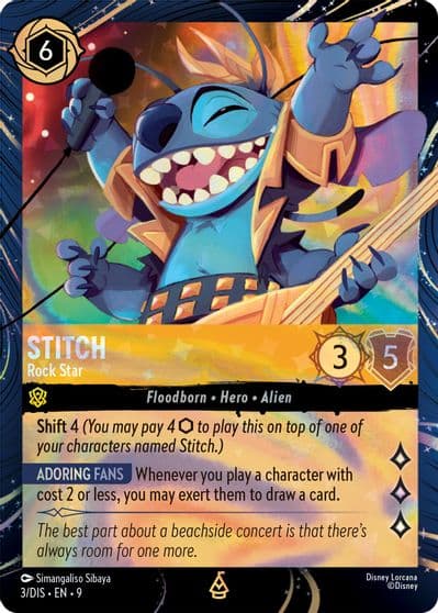 Stitch Rock Star Disney Lorcana Promo Cards Lorcana card