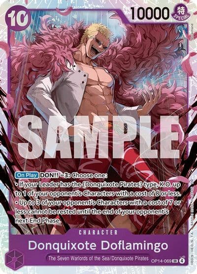 Donquixote Doflamingo OP14 069 The Azure Sea's Seven One Piece card