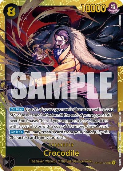 Crocodile OP14 120 The Azure Sea's Seven One Piece card