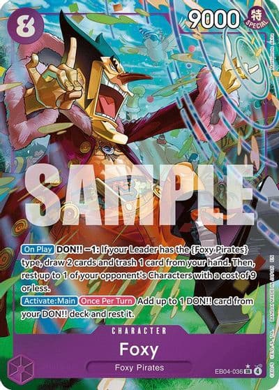 Foxy Alternate Art The Azure Sea's Seven One Piece card
