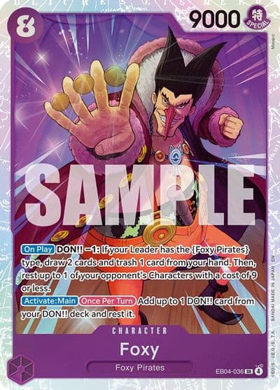 Foxy The Azure Sea's Seven One Piece card