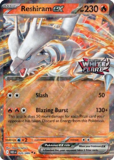 Reshiram ex (White Flare Stamped) Miscellaneous Cards & Products Pokemon card