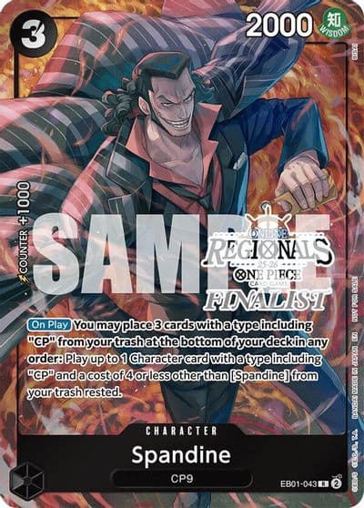 Spandine Online Regional Finalist Card Set 2025 Vol1 One Piece Promotion Cards One Piece card