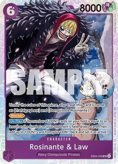 Rosinante and Law The Azure Sea's Seven One Piece card