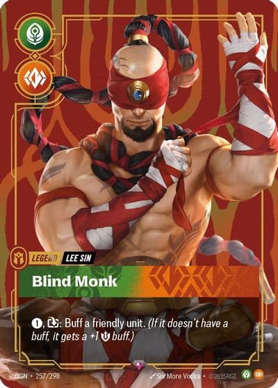 Lee Sin Blind Monk Metal Riftbound Organized Play Promotional Cards Riftbound card
