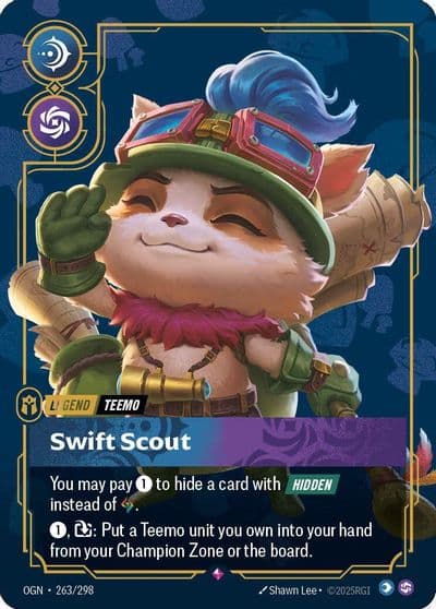 Teemo Swift Scout Metal Riftbound Organized Play Promotional Cards Riftbound card