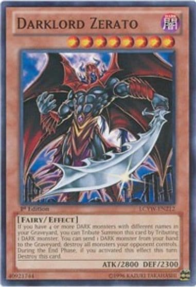Darklord Zerato Legendary Collection 3: Yugi's World Yu-Gi-Oh! card