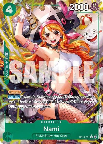 Nami Alternate Art The Azure Sea's Seven One Piece card