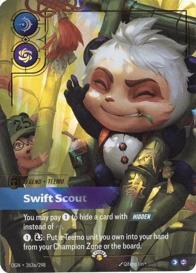 Teemo Swift Scout Alternate Art Riftbound Promotional Cards Riftbound card
