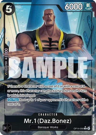 Mr1 DazBonez Alternate Art The Azure Sea's Seven One Piece card