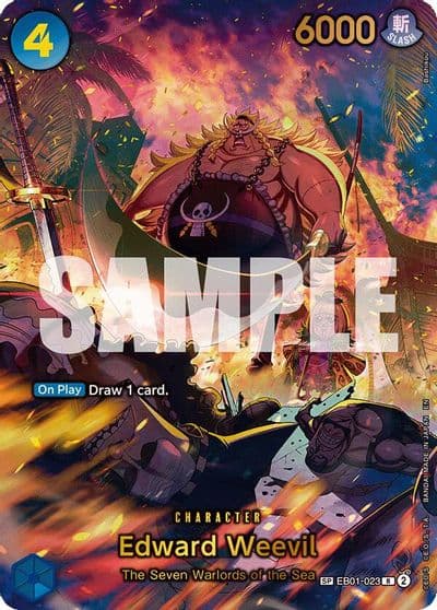 Edward Weevil EB01 023 SP The Azure Sea's Seven One Piece card