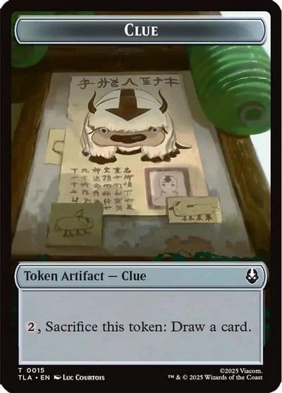 Clue 0015 Spirit 0003 Double Sided Token Avatar: The Last Airbender Magic card