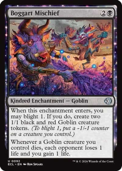 Boggart Mischief Lorwyn Eclipsed Magic card