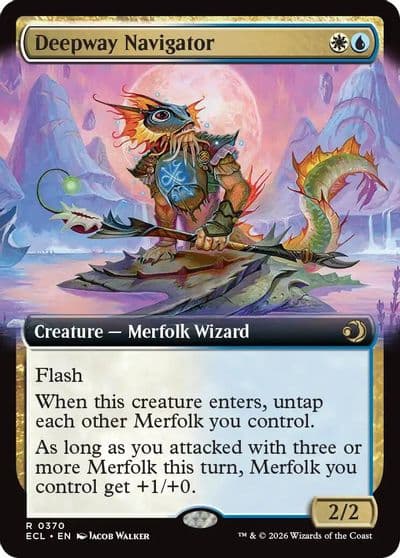 Deepway Navigator Extended Art Lorwyn Eclipsed Magic card