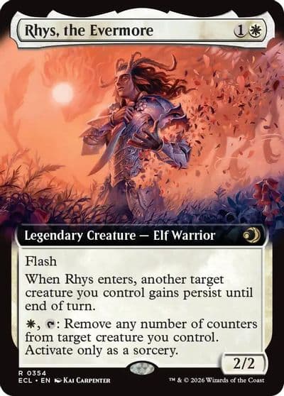 Rhys the Evermore Extended Art Lorwyn Eclipsed Magic card
