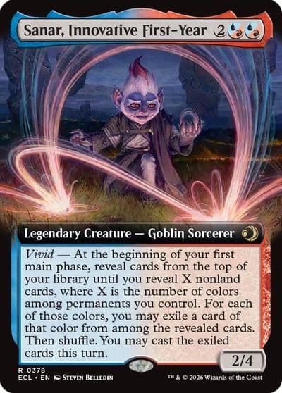 Sanar Innovative First Year Extended Art Lorwyn Eclipsed Magic card