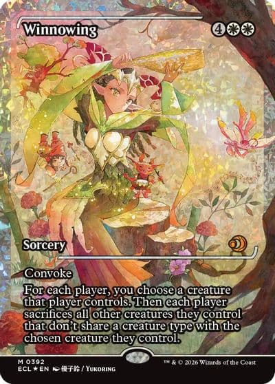 Winnowing Showcase Fracture Foil Lorwyn Eclipsed Magic card
