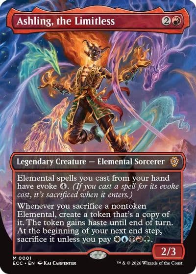 Ashling the Limitless Borderless Commander: Lorwyn Eclipsed Magic card
