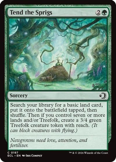 Tend the Sprigs Lorwyn Eclipsed Magic card