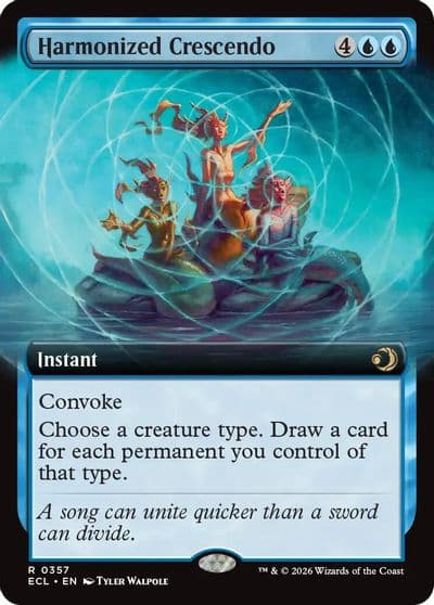 Harmonized Crescendo Extended Art Lorwyn Eclipsed Magic card