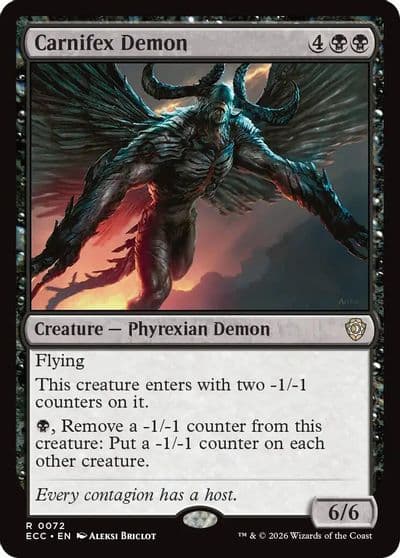 Carnifex Demon Commander: Lorwyn Eclipsed Magic card