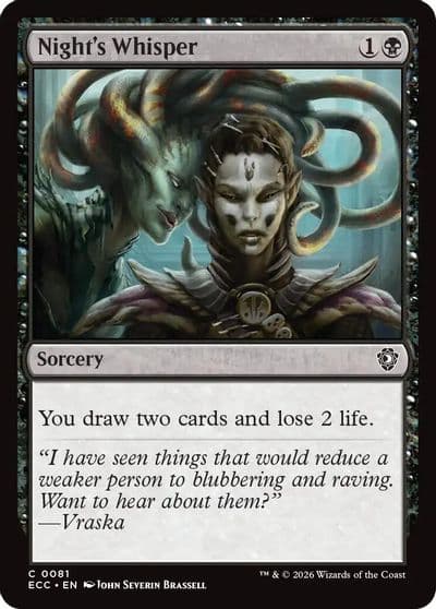 Nights Whisper Commander: Lorwyn Eclipsed Magic card