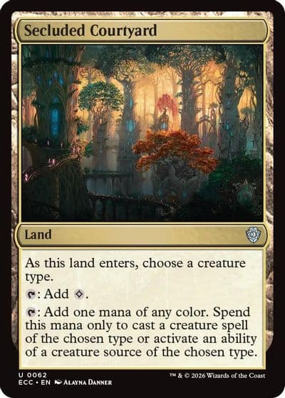 Secluded Courtyard Commander: Lorwyn Eclipsed Magic card