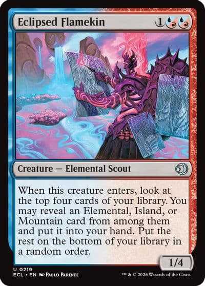 Eclipsed Flamekin Lorwyn Eclipsed Magic card