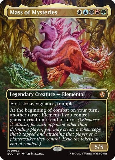 Mass of Mysteries Borderless Commander: Lorwyn Eclipsed Magic card