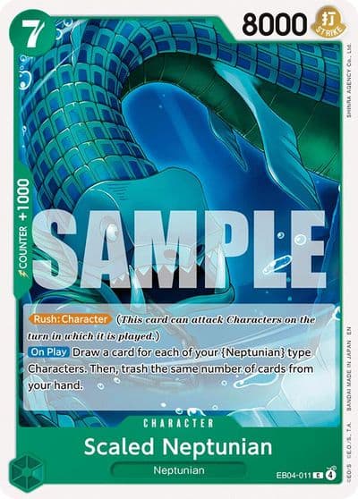 Scaled Neptunian The Azure Sea's Seven One Piece card